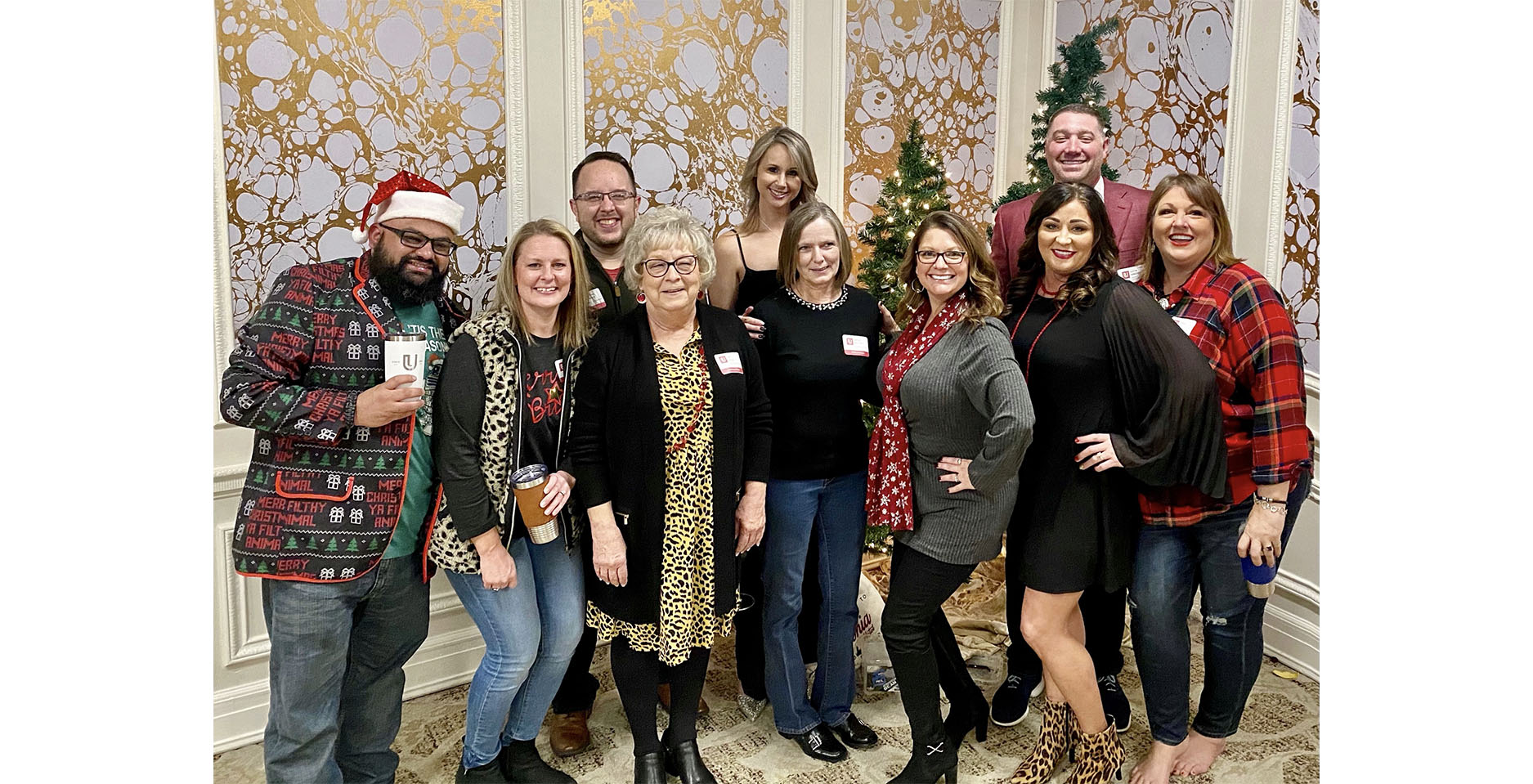 UBank employees at Christmas party